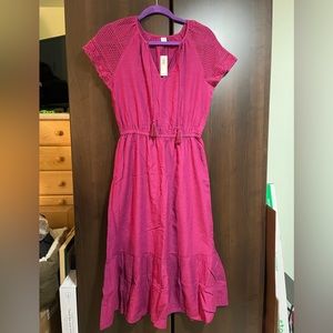 Old Navy fuchsia midi dress